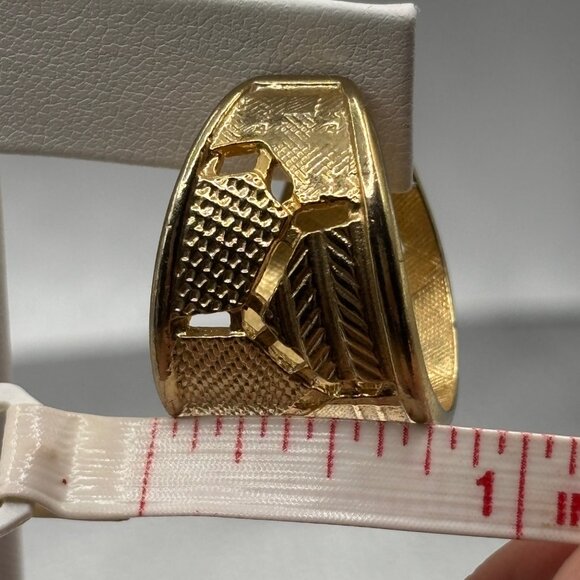 Sarah Coventry Vintage Gold-Tone Textured & Cutout Clip-On Earrings Retro - Picture 5 of 8